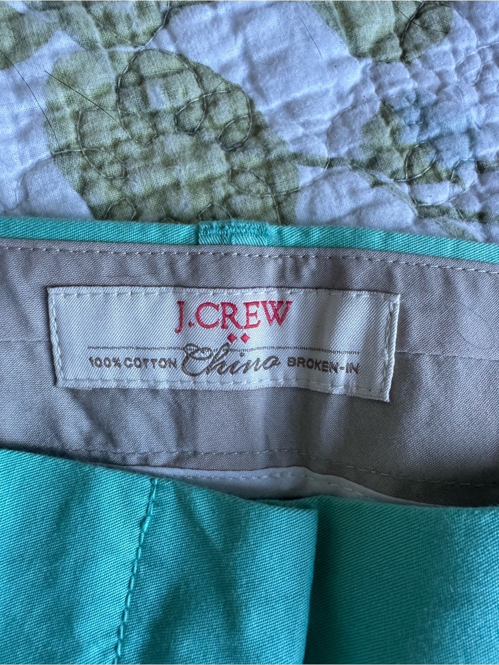 J. Crew Turquoise Cotton Bermuda Shorts, size 14 - Picture 2 of 9